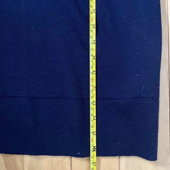Navy Merino Wool Dress - Picture 8 of 9